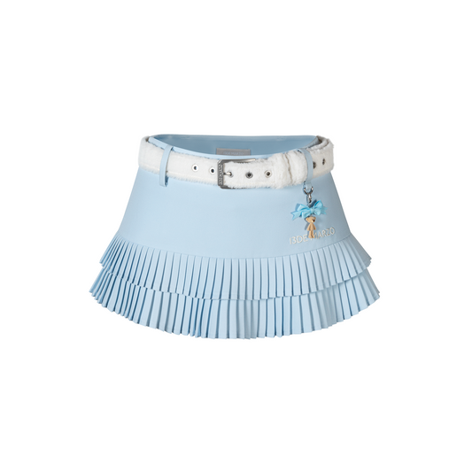 13DE MARZO Tiered Pleated Skort Blue