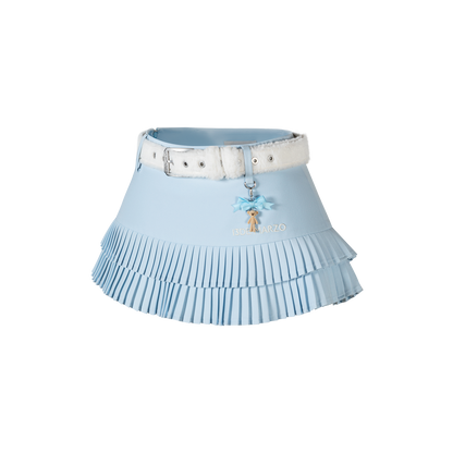 13DE MARZO Tiered Pleated Skort Blue