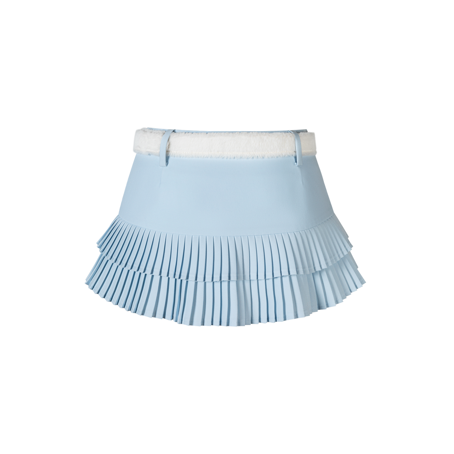 13DE MARZO Tiered Pleated Skort Blue