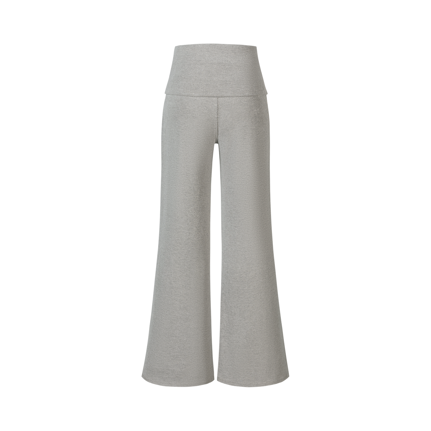 13DE MARZO Soft Wide-Leg Pants with Foldable Waistband Grey