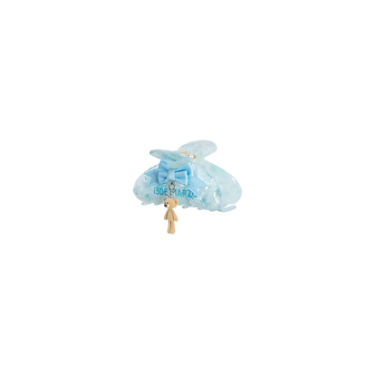 13DE MARZO Floral Bear Pendant Hair Clip Blue