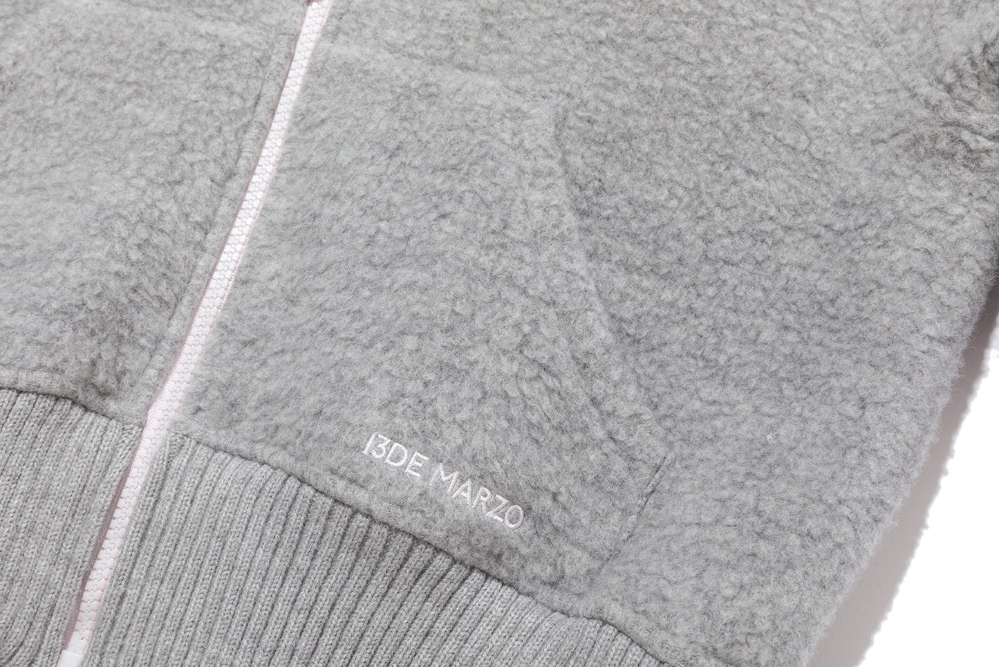 13DE MARZO Nighty Night Bear Cropped Jacket Grey
