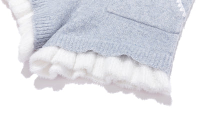 13DE MARZO Nighty Night Bear Knit Lace Shorts