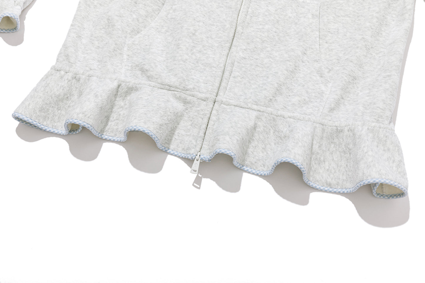 13DE MARZO Nighty Night Bear Lace Hoodie Grey