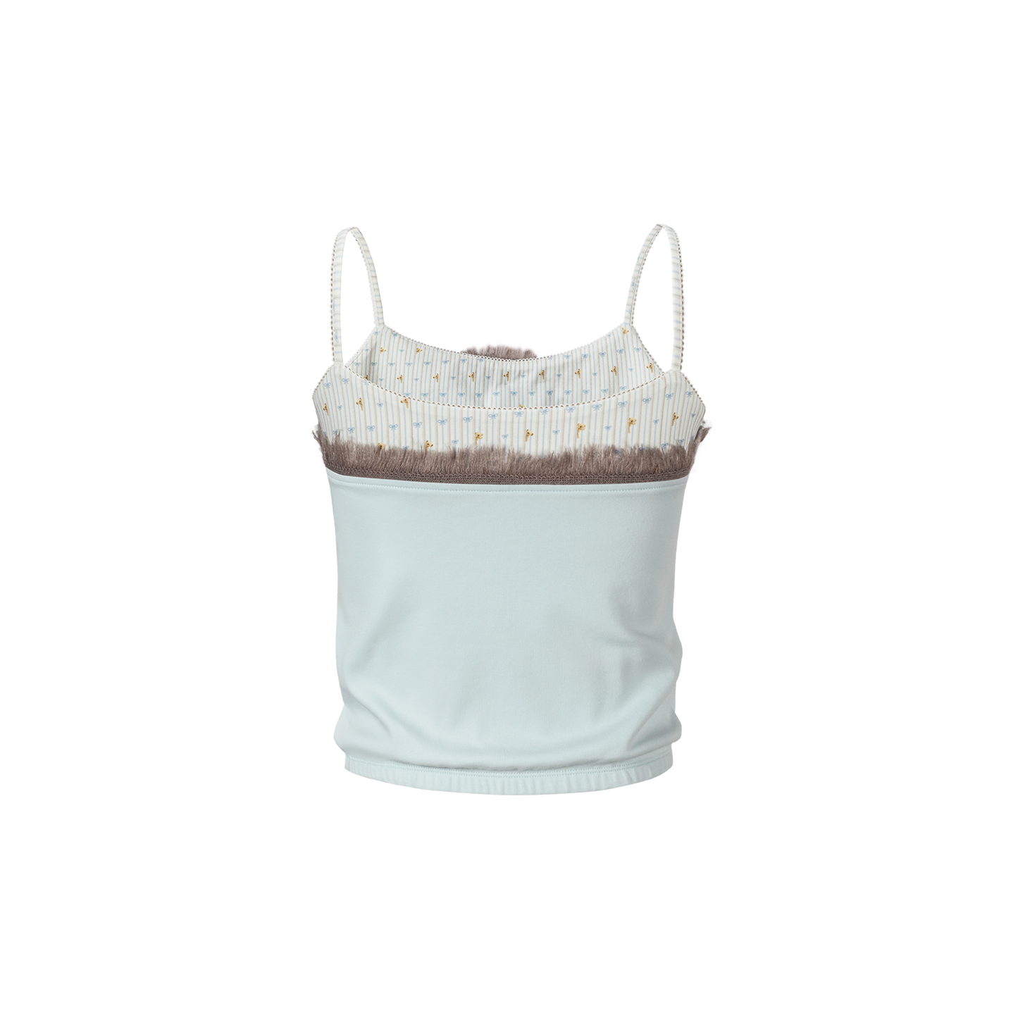 13DE MARZO Two-piece Style Fringe Camisole Blue