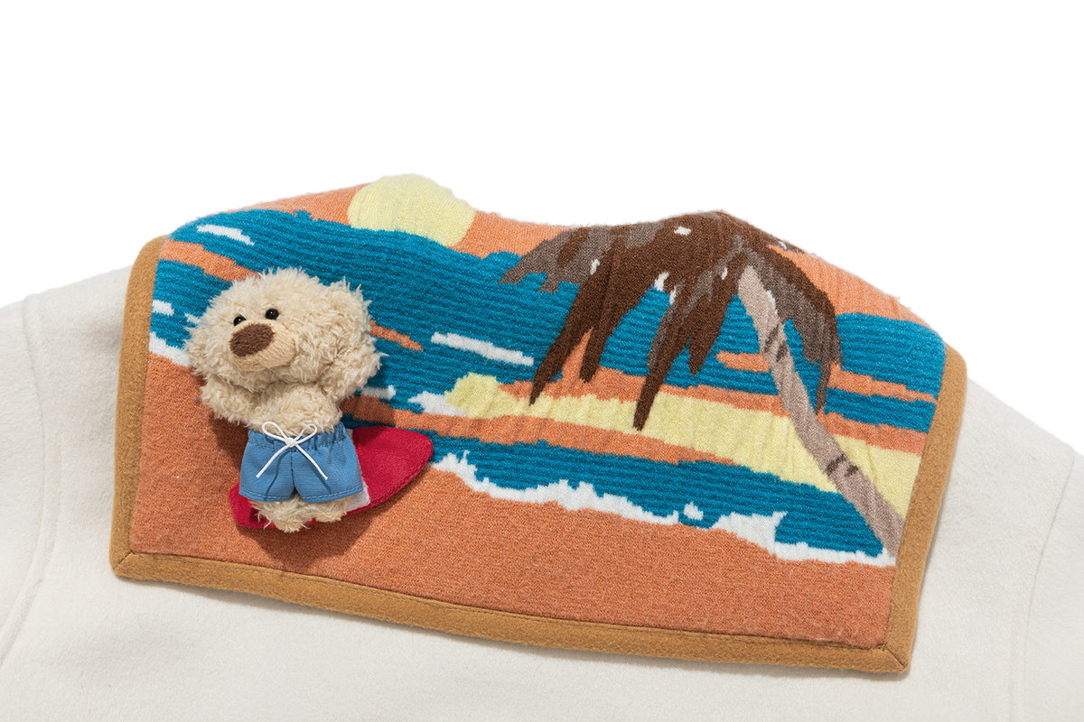13DE MARZO BabyBear Surfer Sailor Collar Jacket Beige