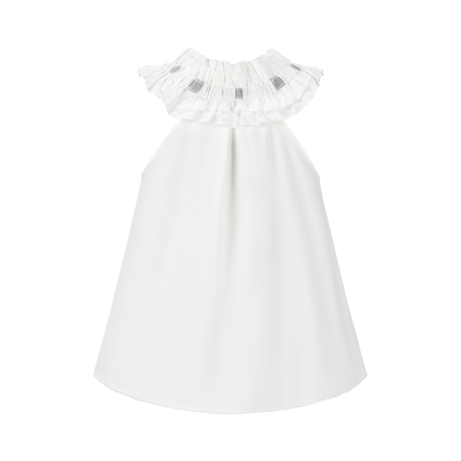 13DE MARZO Smocked Lace Trim Vest - 13DE MARZO