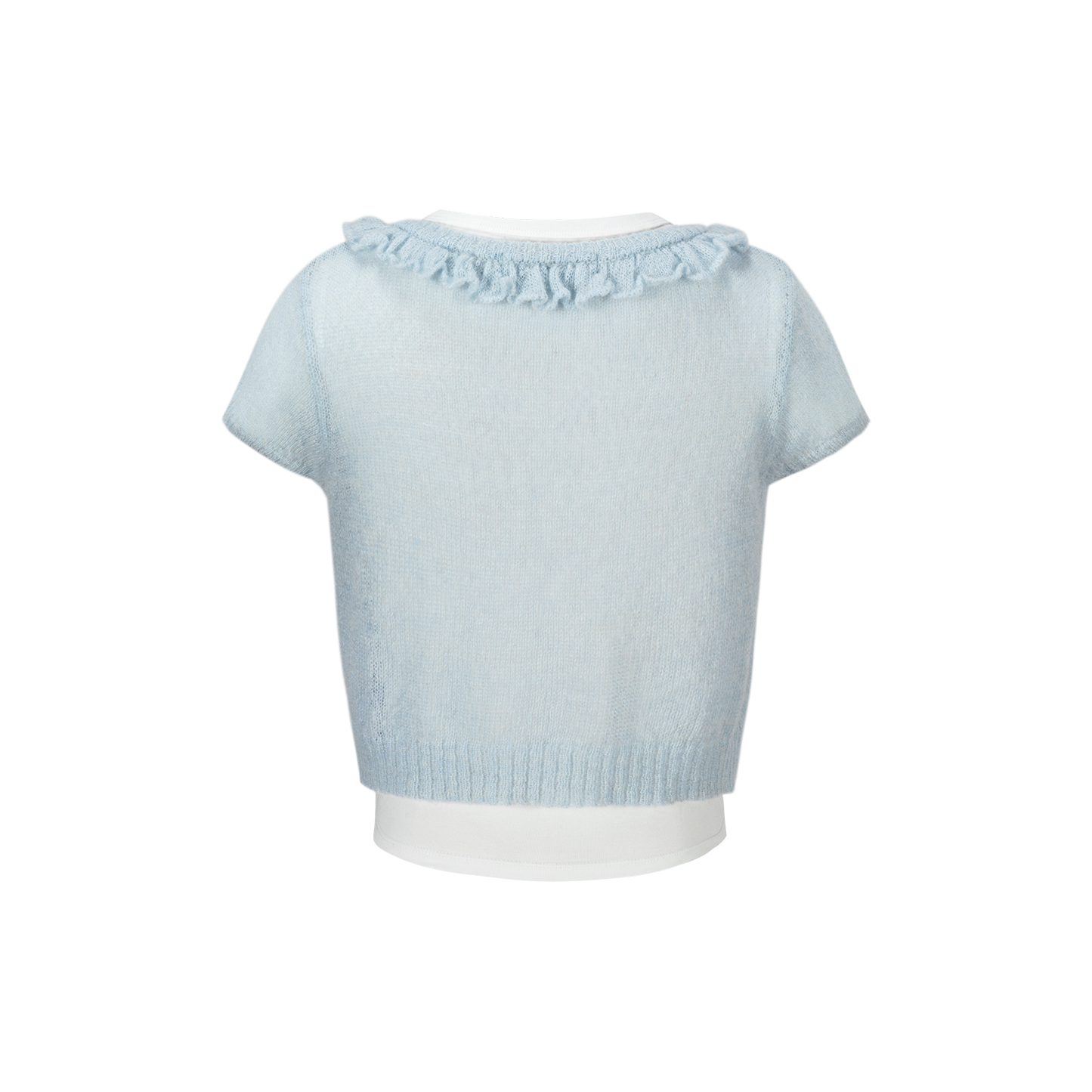 13DE MARZO Mohair Knit Cover-Up T-shirt