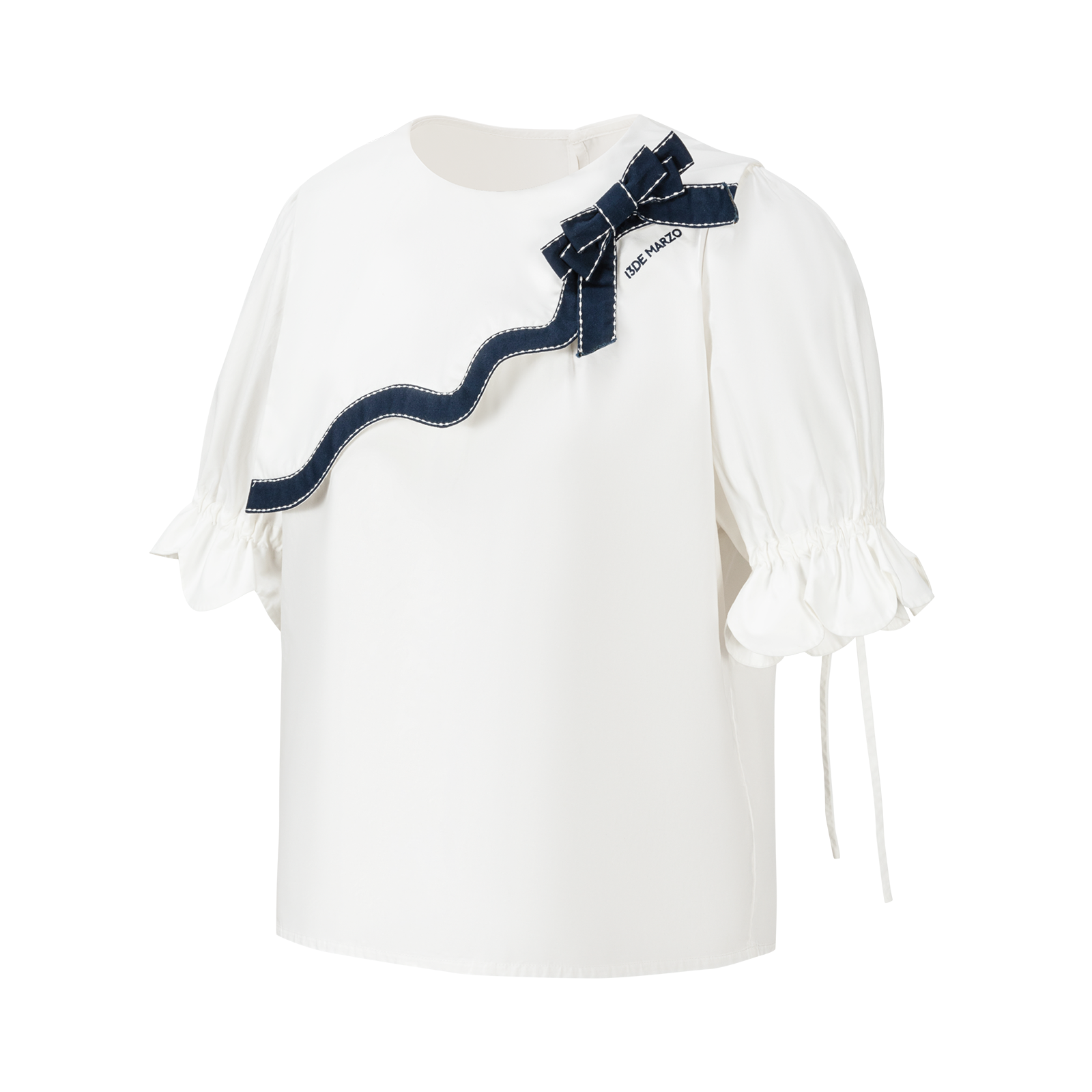 13DE MARZO Bow Tie Blouse - 13DE MARZO
