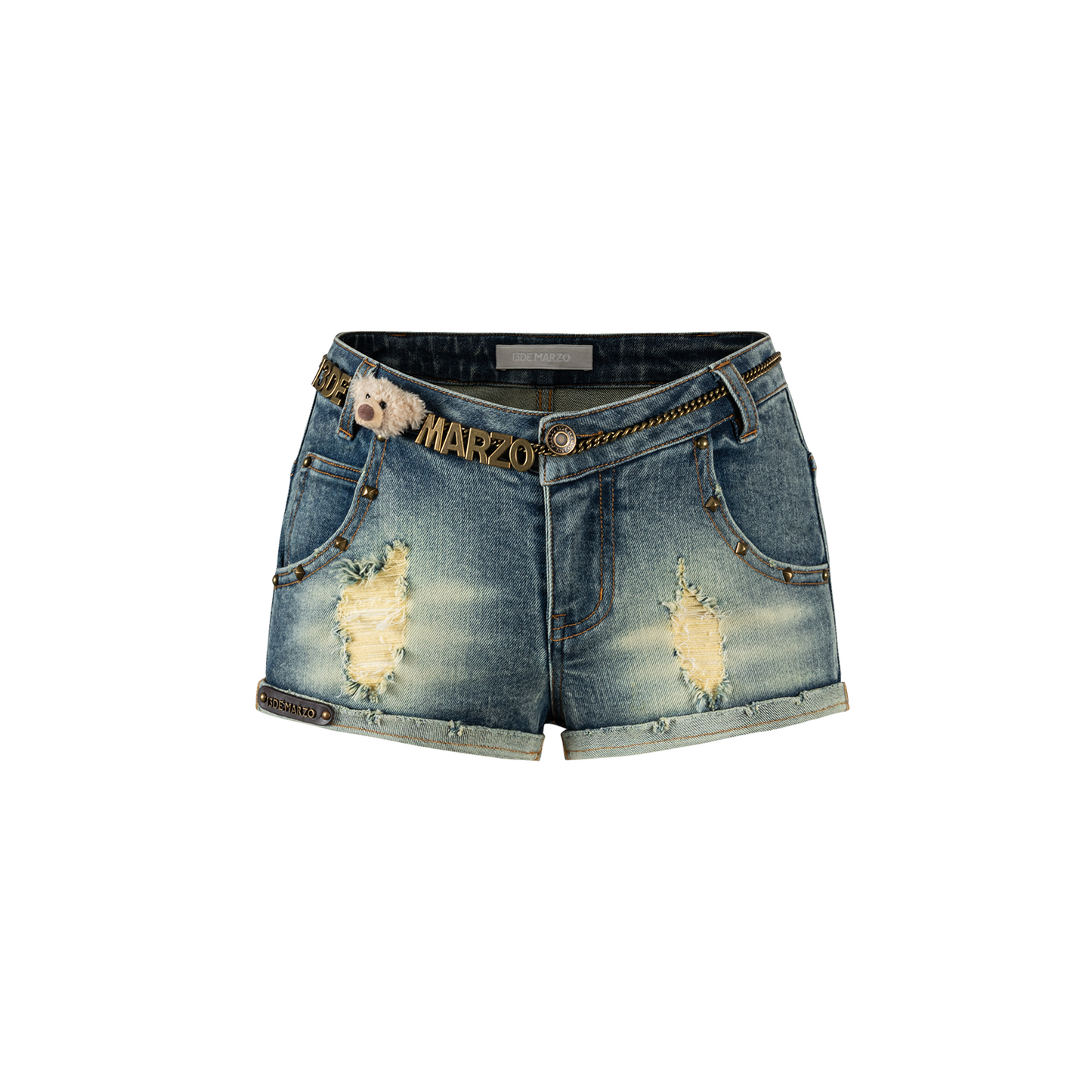 13DE MARZO Metal Waist Chain Jorts - 13DE MARZO