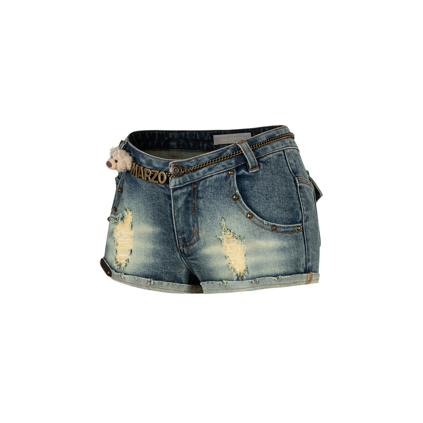 13DE MARZO Metal Waist Chain Jorts - 13DE MARZO