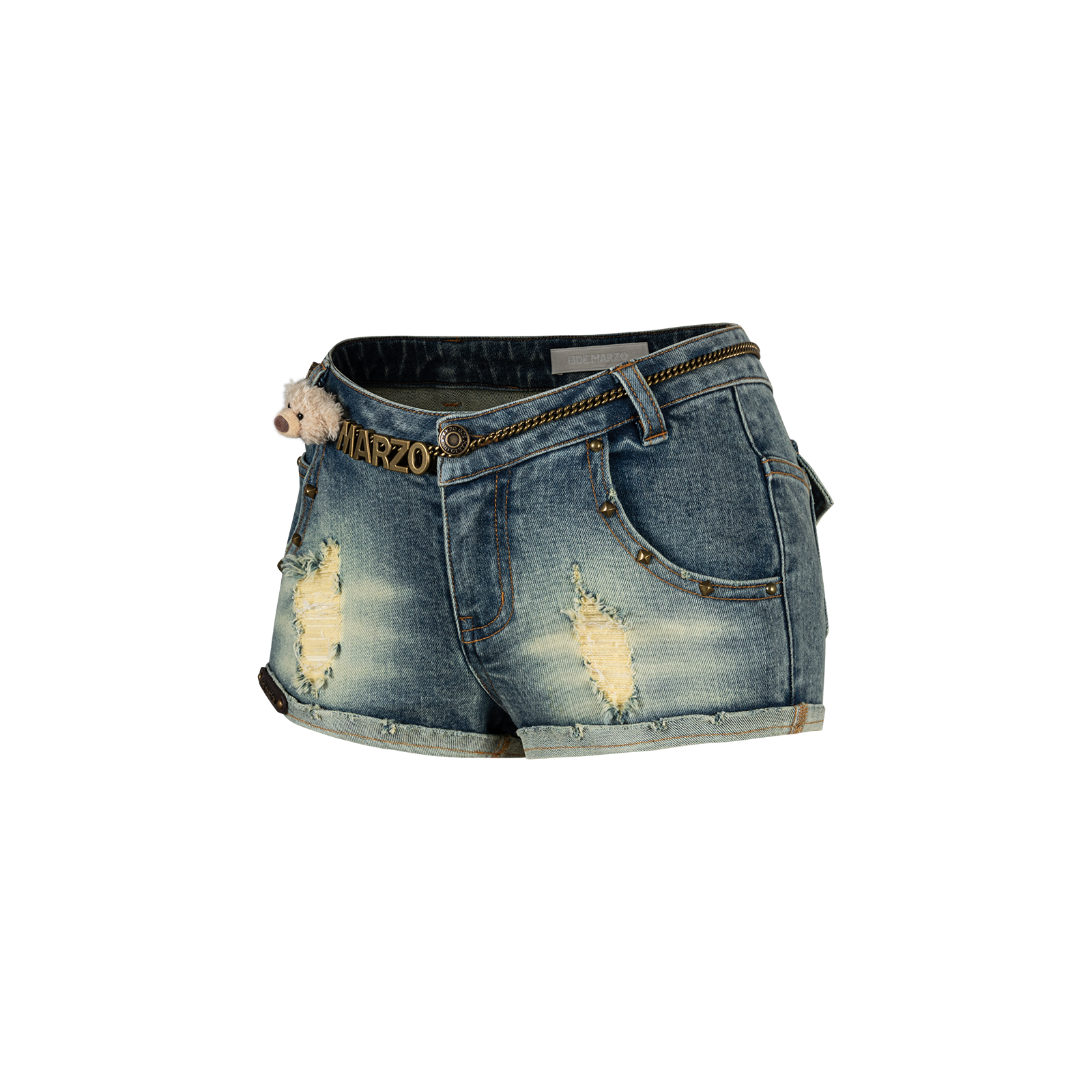 13DE MARZO Metal Waist Chain Jorts - 13DE MARZO