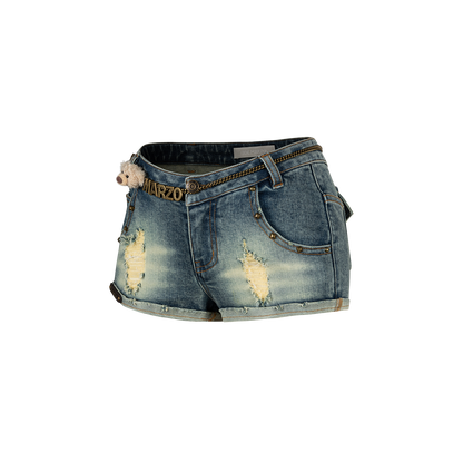 13DE MARZO Metal Waist Chain Jorts - 13DE MARZO