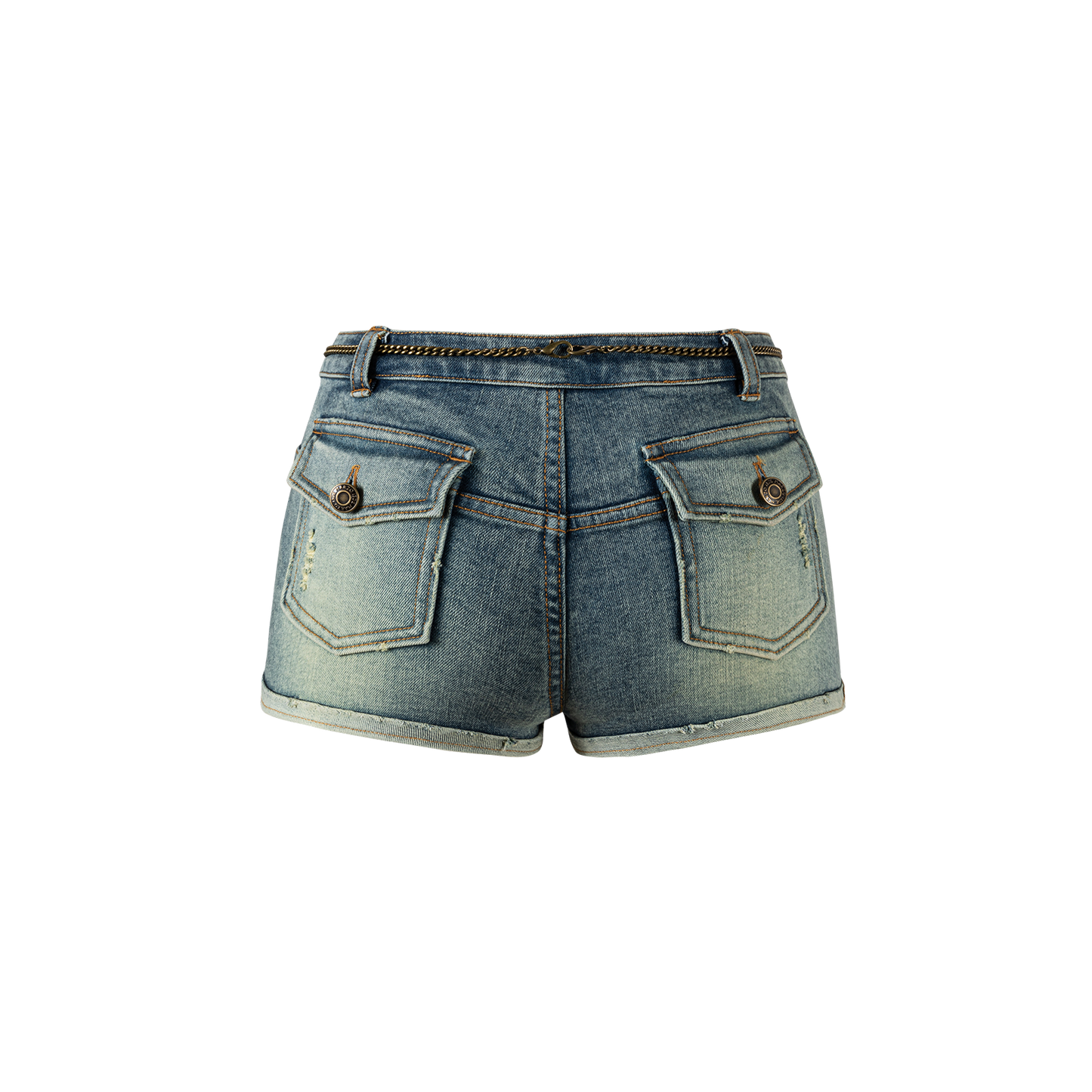 13DE MARZO Metal Waist Chain Jorts - 13DE MARZO