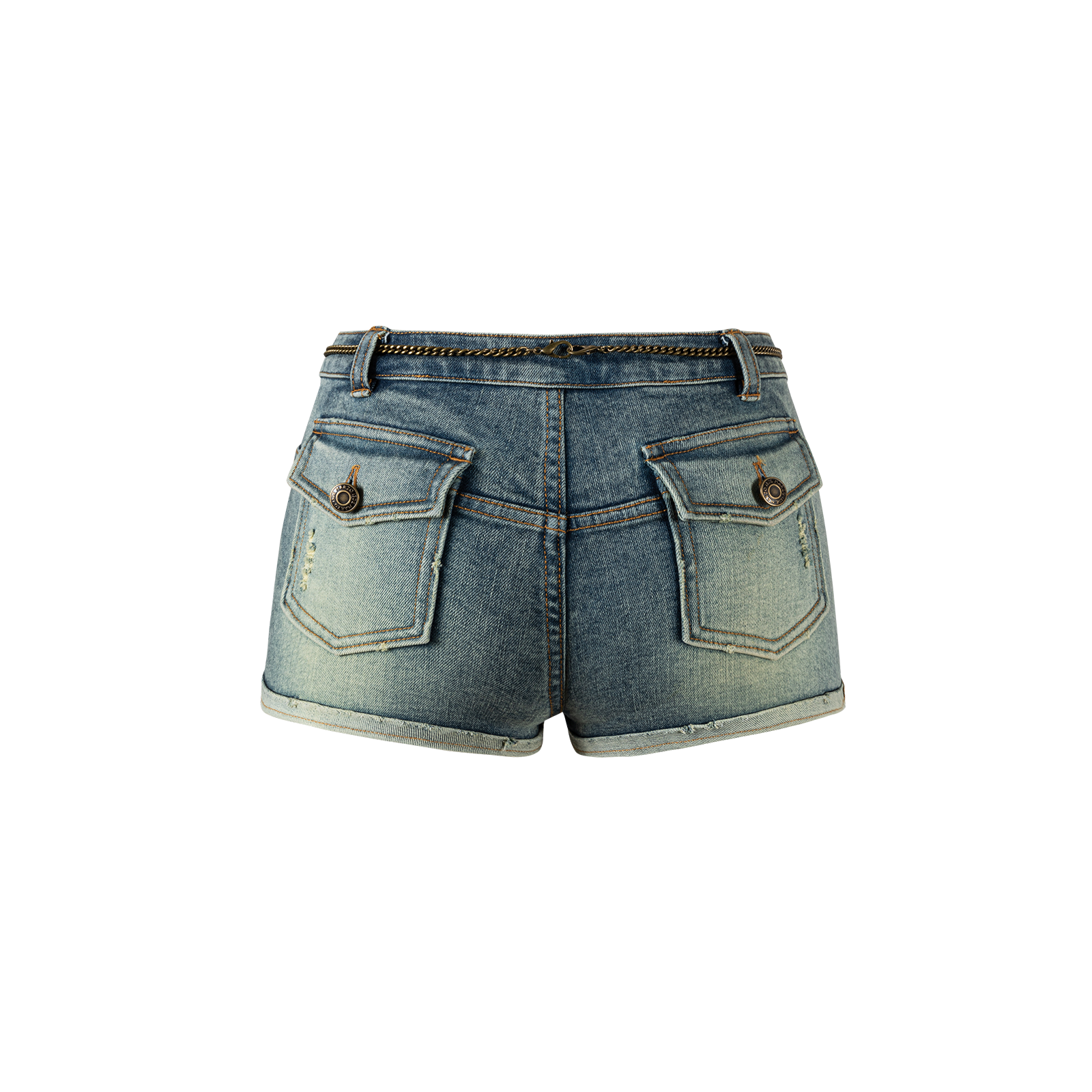 13DE MARZO Metal Waist Chain Jorts - 13DE MARZO