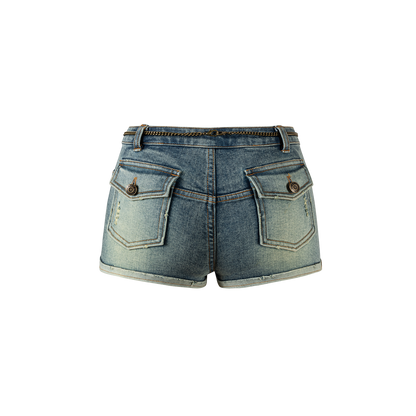 13DE MARZO Metal Waist Chain Jorts - 13DE MARZO