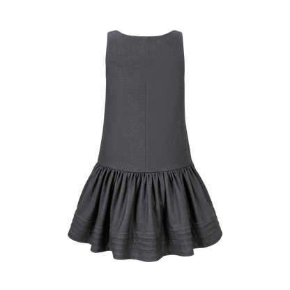 13DE MARZO Sleeveless Tulle Dress Dark Grey