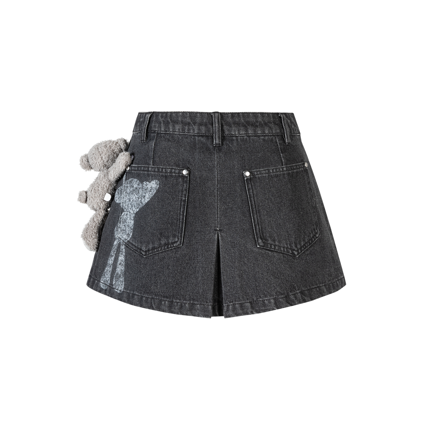 13DE MARZO Misposition Printing Denim Dress Black - 13DE MARZO