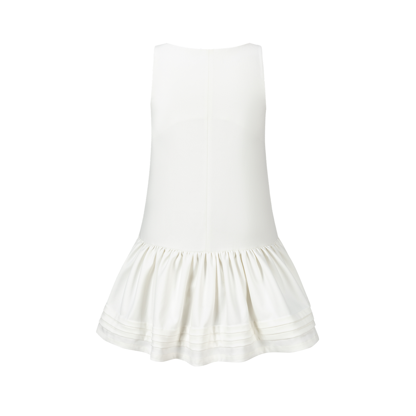 13DE MARZO Sleeveless Tulle Dress White