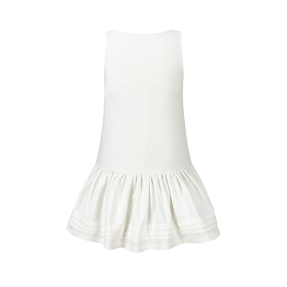 13DE MARZO Sleeveless Tulle Dress White
