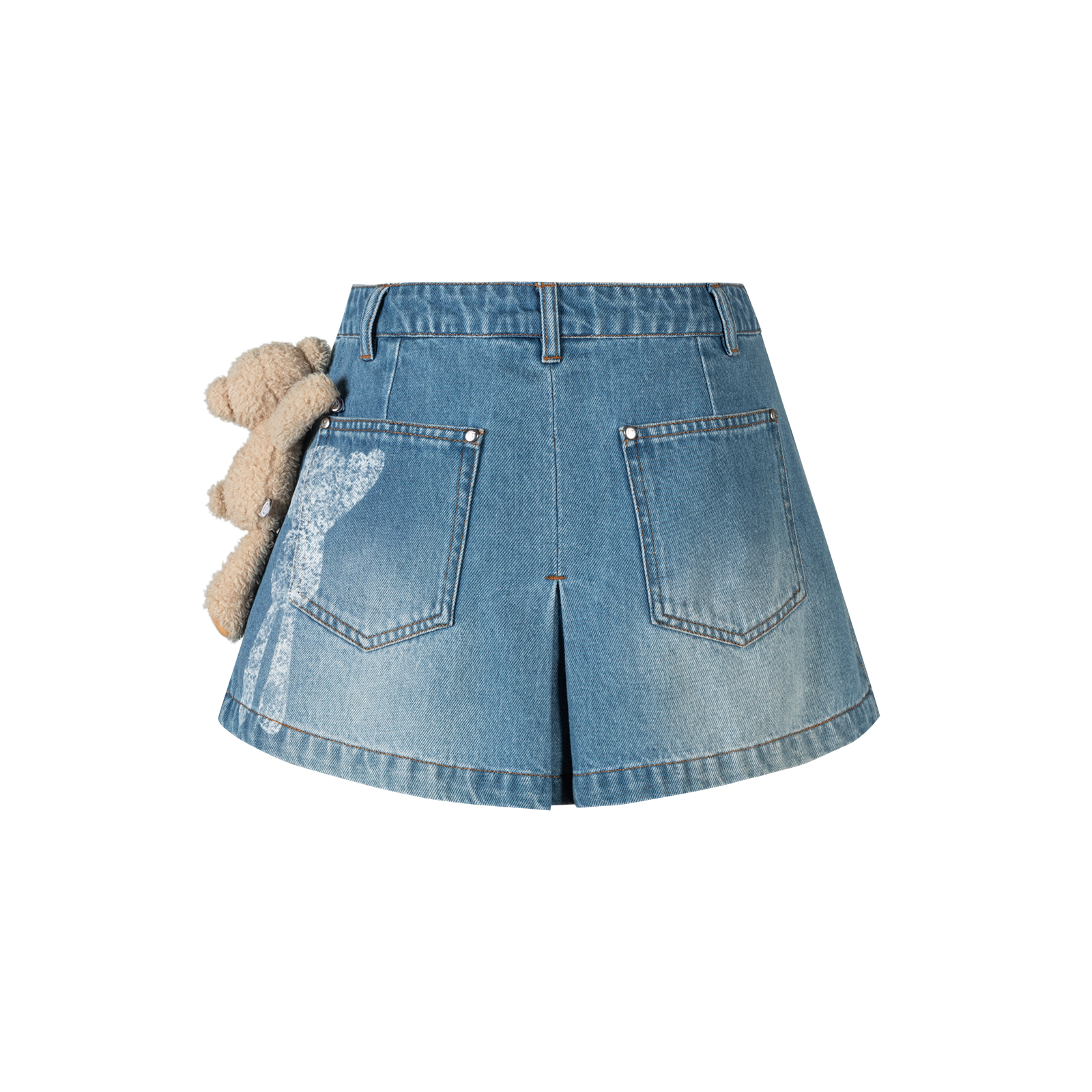 13DE MARZO Misposition Printing Denim Dress Blue - 13DE MARZO