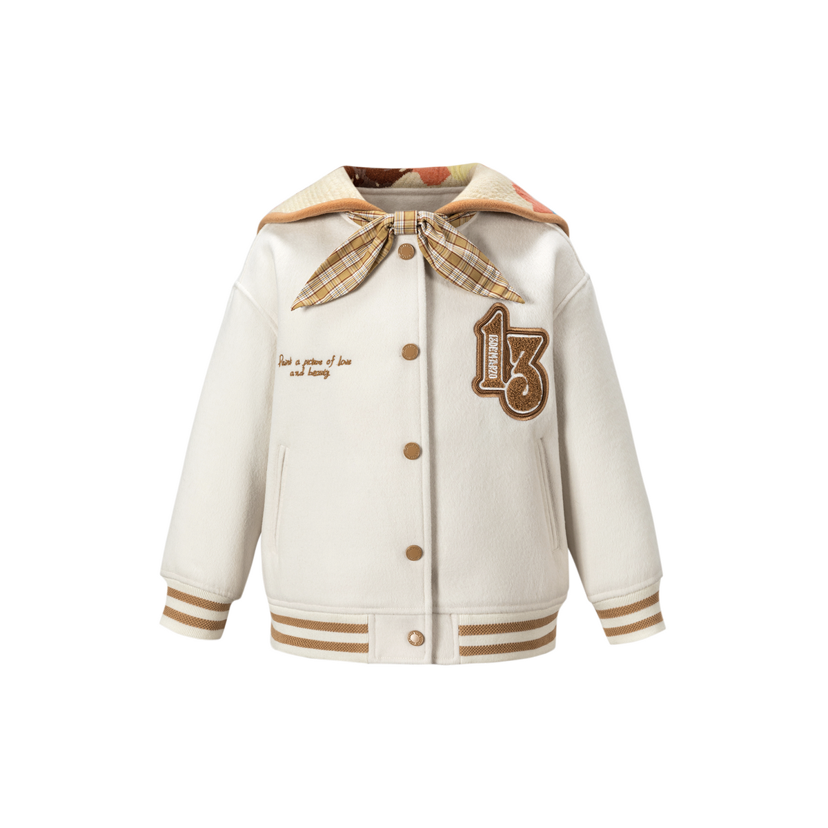 13DE MARZO BabyBear Surfer Sailor Collar Jacket Beige