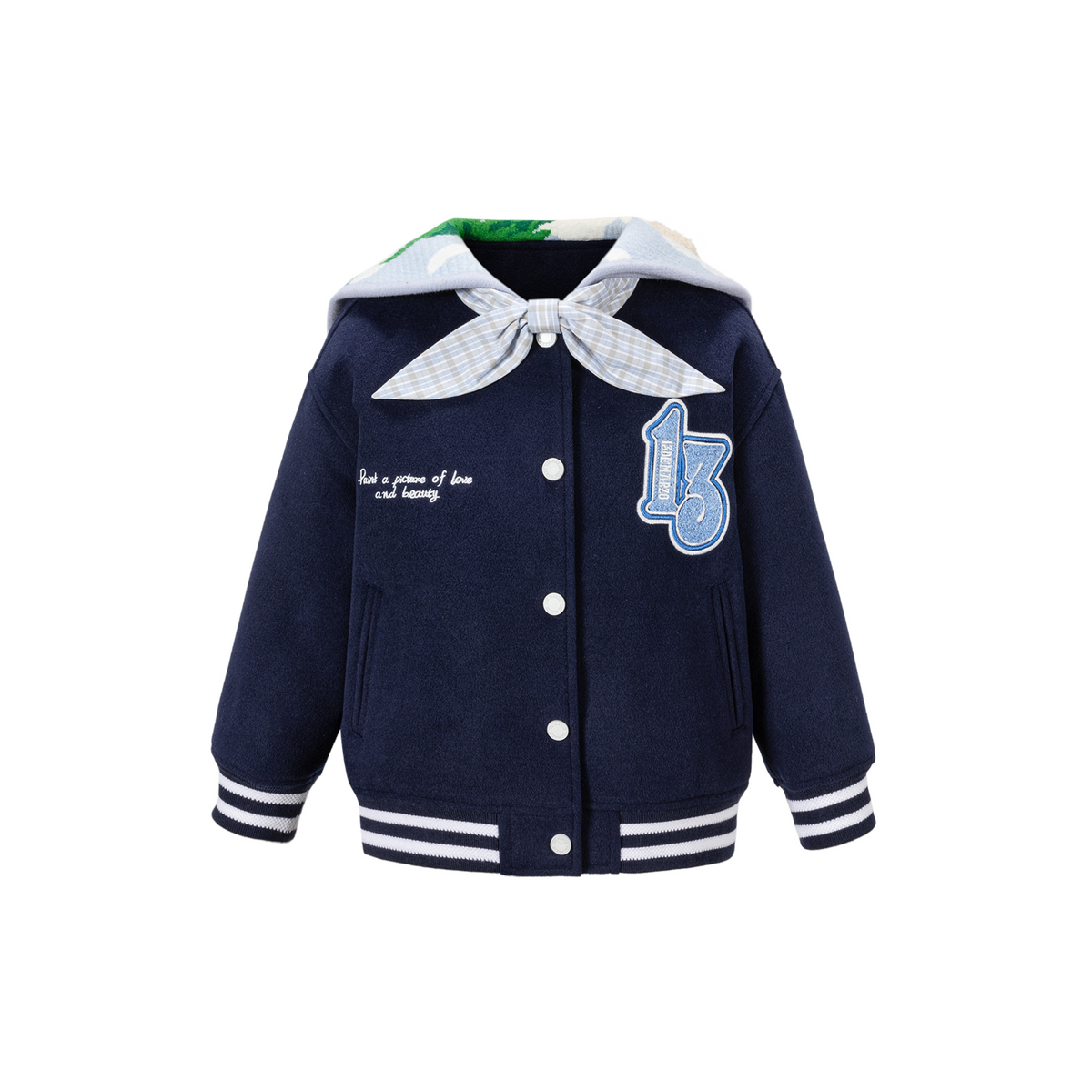 13DE MARZO BabyBear Surfer Sailor Collar Jacket Navy Blue