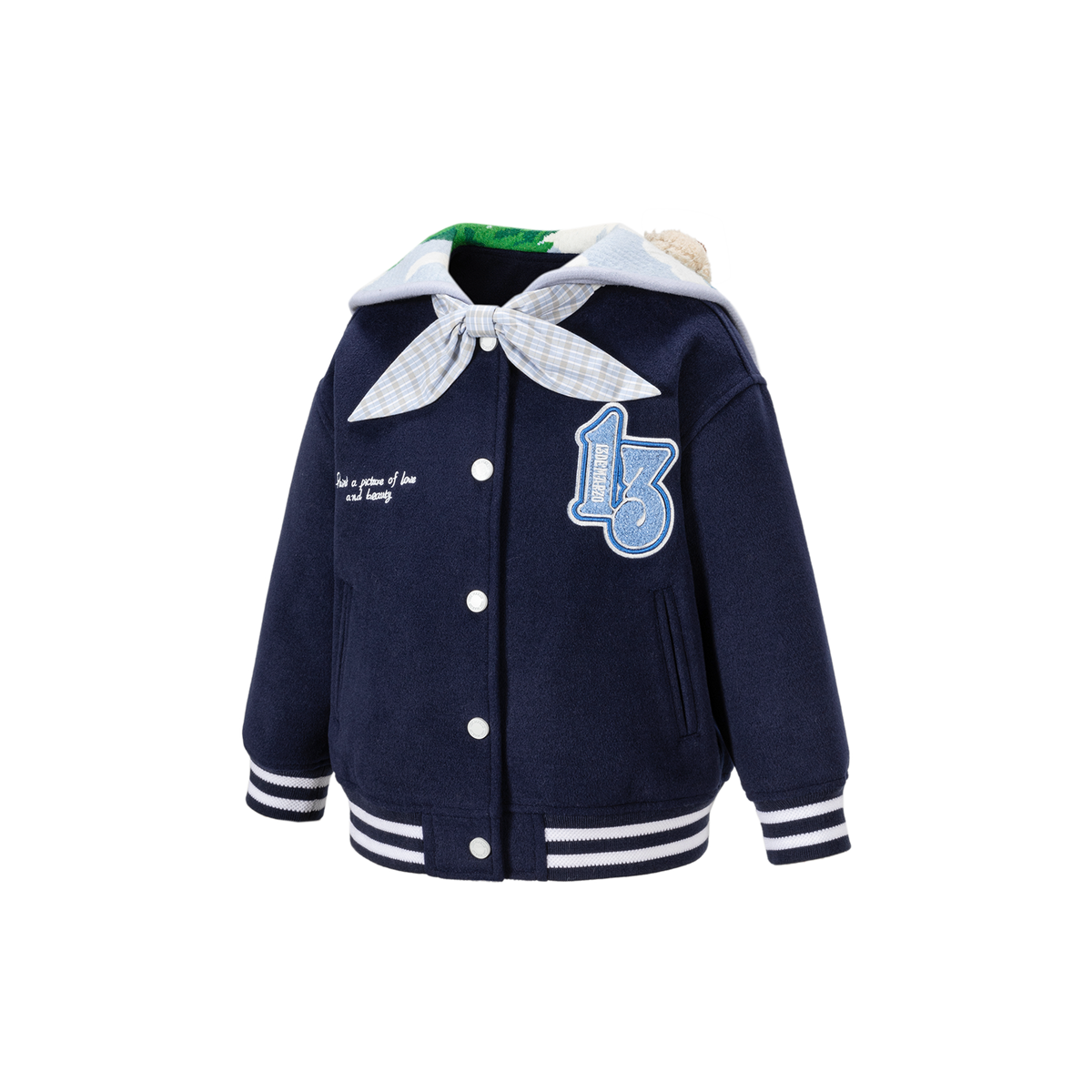 13DE MARZO BabyBear Surfer Sailor Collar Jacket Navy Blue