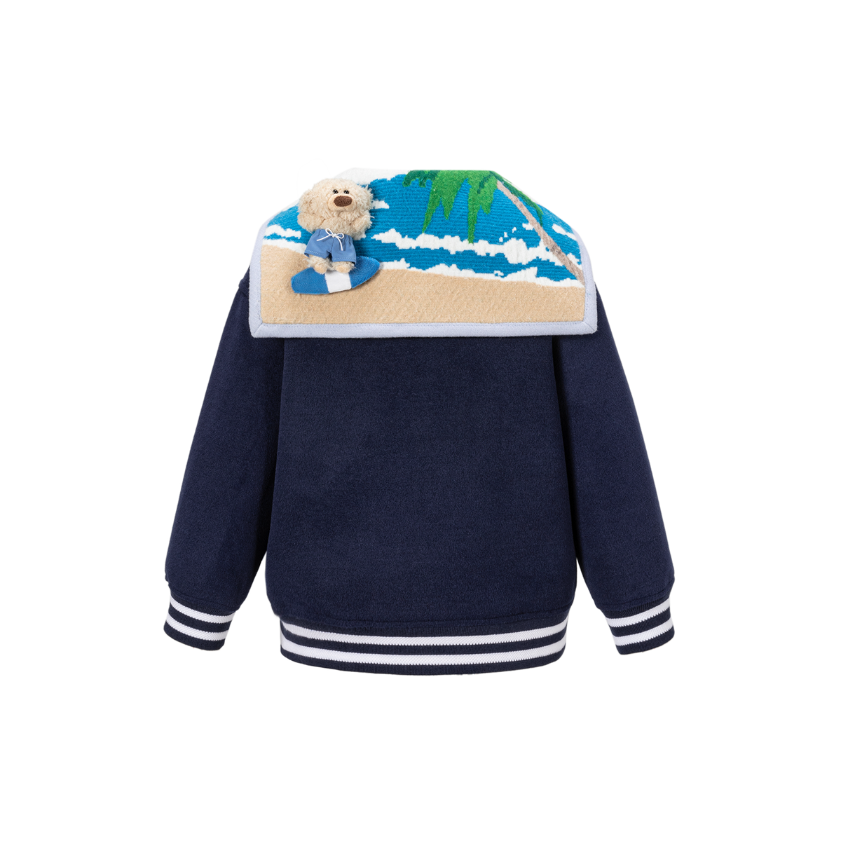 13DE MARZO BabyBear Surfer Sailor Collar Jacket Navy Blue