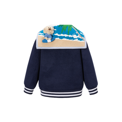 13DE MARZO BabyBear Surfer Sailor Collar Jacket Navy Blue