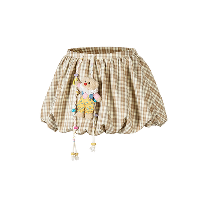 13DE MARZO Flattering A-Line Bloomer Skirt Khaki