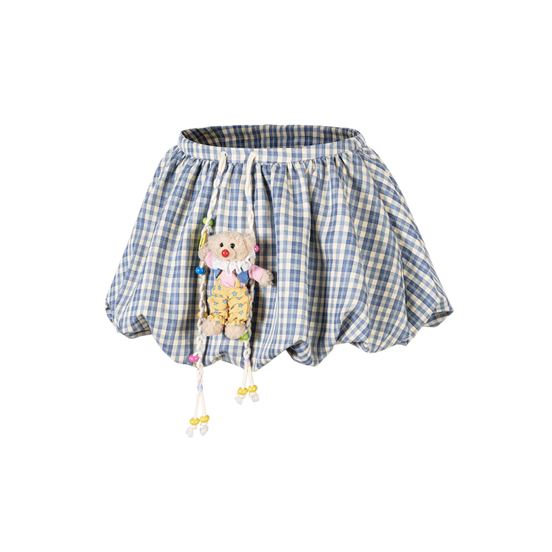 13DE MARZO Flattering A-Line Bloomer Skirt Blue