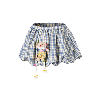 13DE MARZO Flattering A-Line Bloomer Skirt Blue