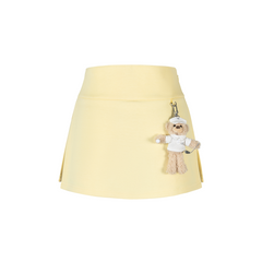 13DE MARZO Golf Split-Hem Sweat Skort Yellow