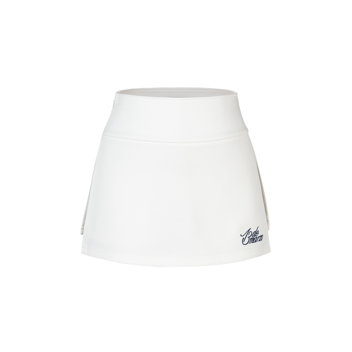 13DE MARZO Golf Split-Hem Sweat Skort White - 13DE MARZO