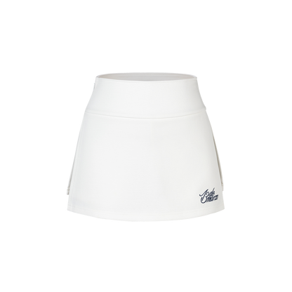 13DE MARZO Golf Split-Hem Sweat Skort White - 13DE MARZO