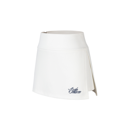 13DE MARZO Golf Split-Hem Sweat Skort White - 13DE MARZO