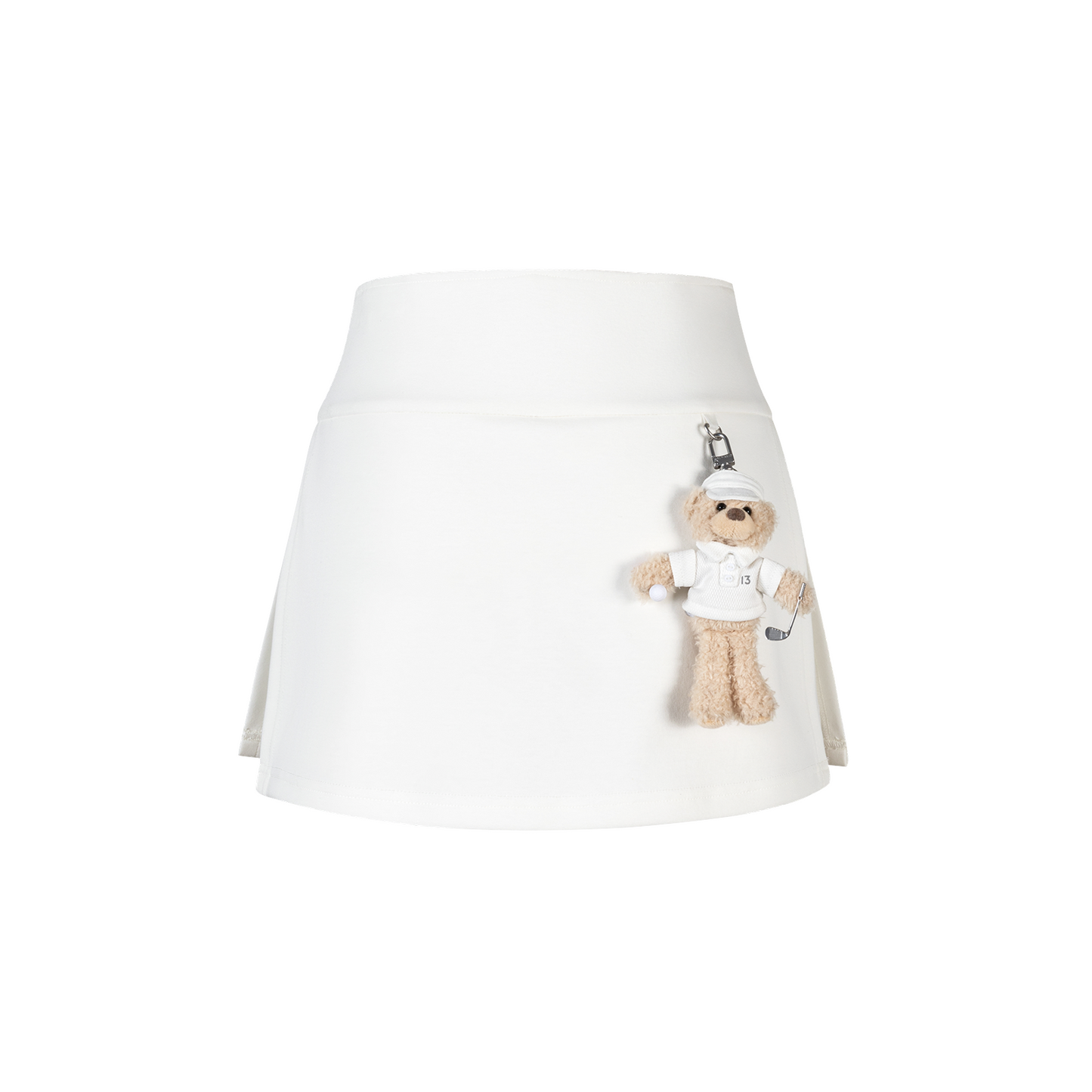 13DE MARZO Golf Split-Hem Sweat Skort White - 13DE MARZO