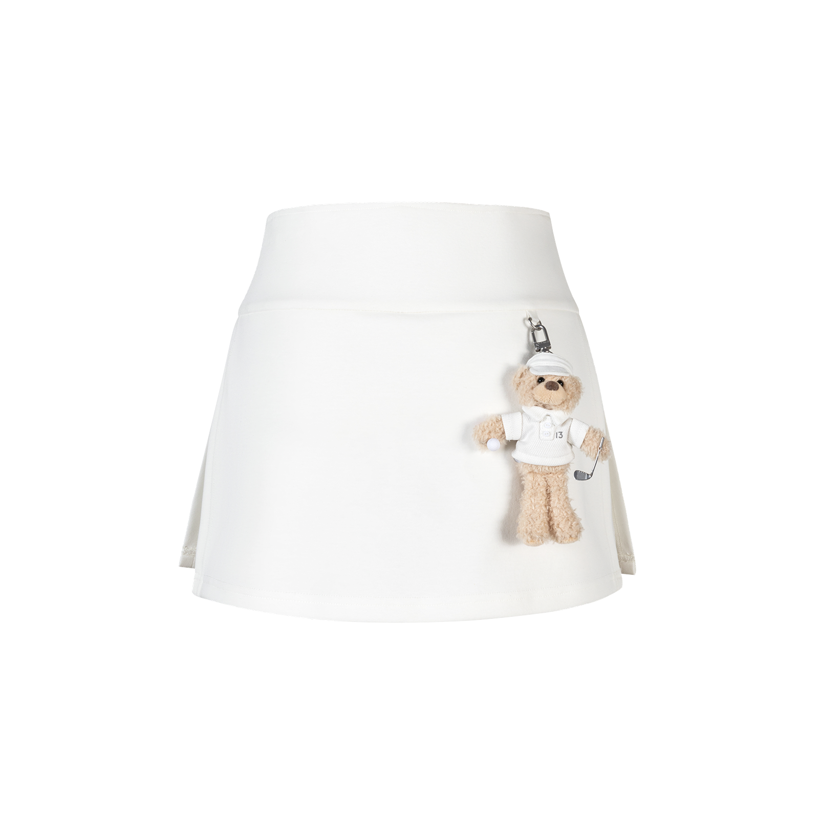 13DE MARZO Golf Split-Hem Sweat Skort White - 13DE MARZO