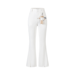 13DE MARZO Golf Bear Trousers White