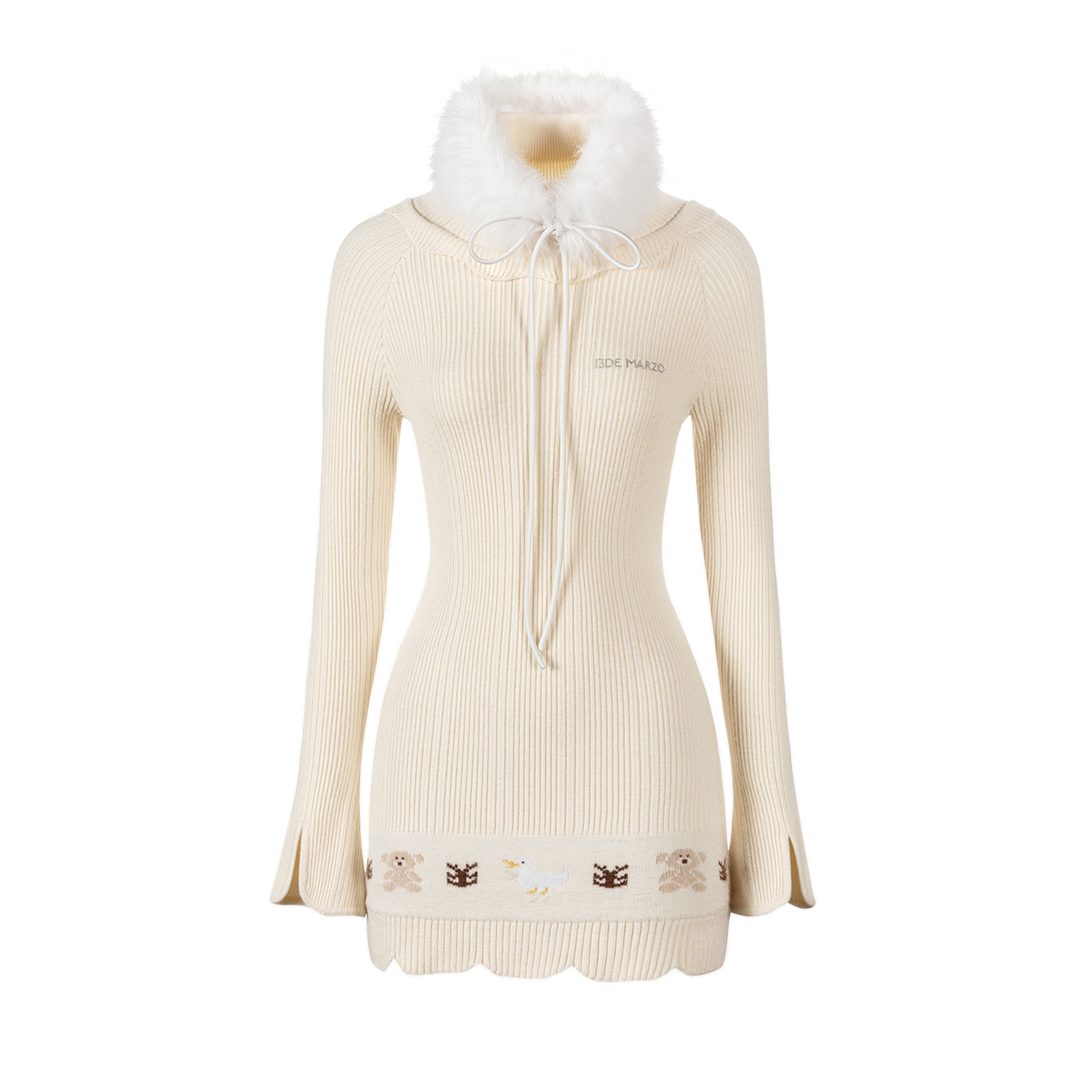 13DE MARZO Marzo Valley Turtleneck Knit Dress