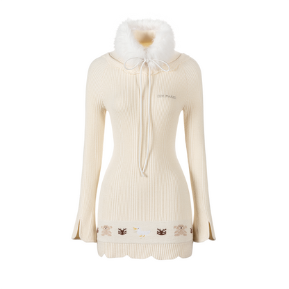 13DE MARZO Marzo Valley Turtleneck Knit Dress