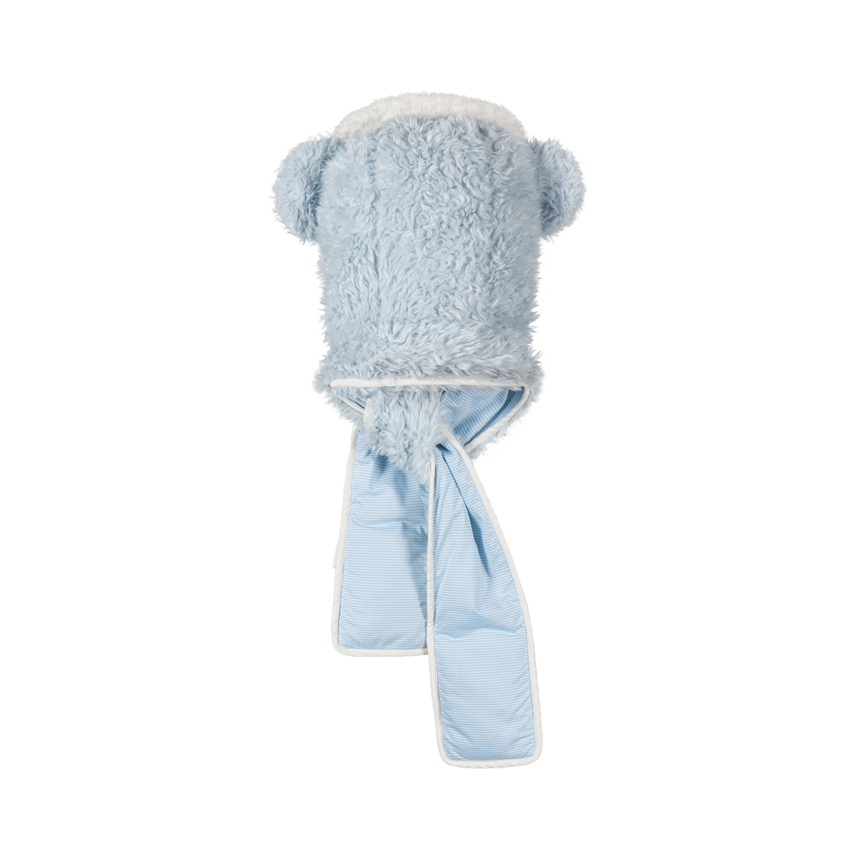 13DE MARZO Nighty Night Bear Hooded Scarf Blue