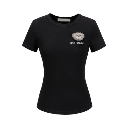 13DE MARZO Bear Base T-shirt Black - 13DE MARZO