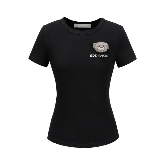 13DE MARZO Bear Base T-shirt Black