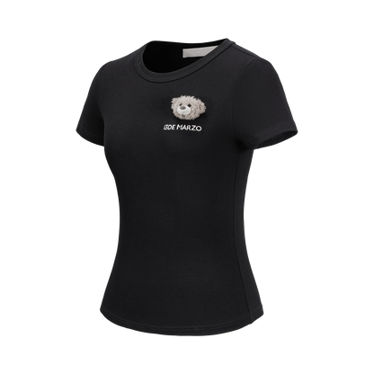 13DE MARZO Bear Base T-shirt Black - 13DE MARZO