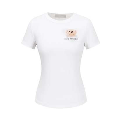 13DE MARZO Bear Base T-shirt White - 13DE MARZO