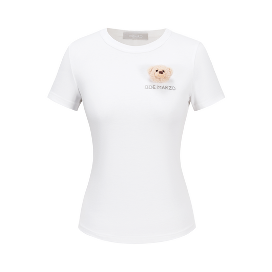 13DE MARZO Bear Base T-shirt White