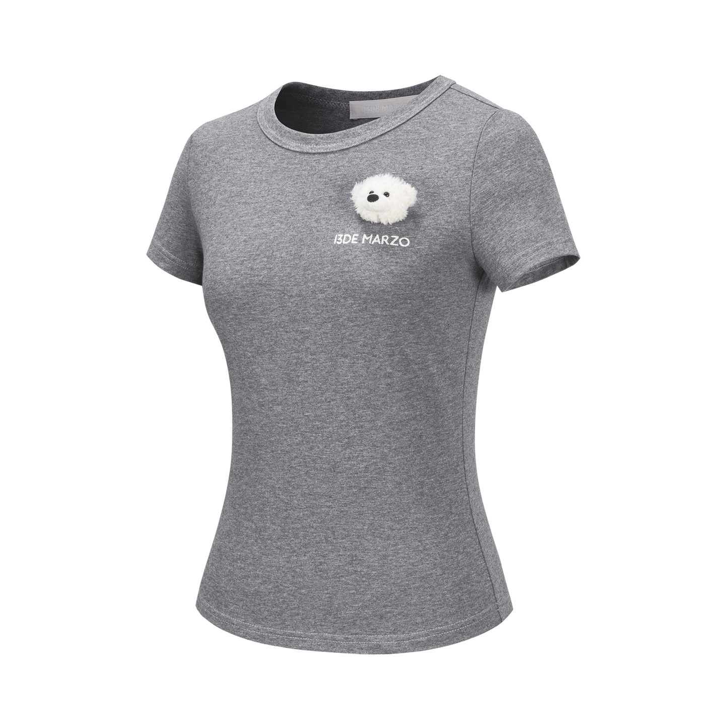 13DE MARZO Bear Base T-shirt Grey - 13DE MARZO