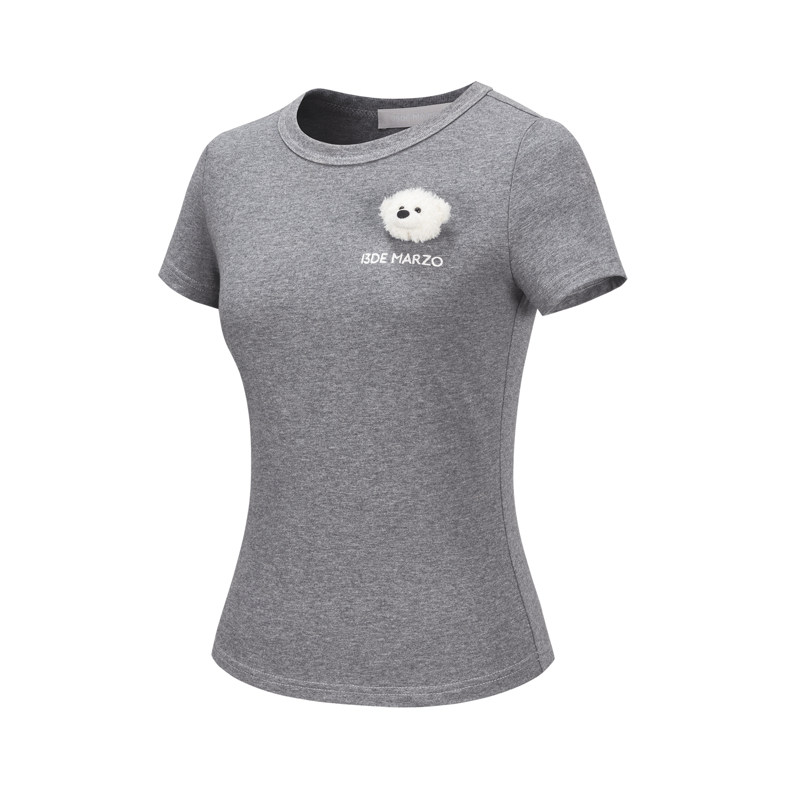 13DE MARZO Bear Base T-shirt Grey - 13DE MARZO
